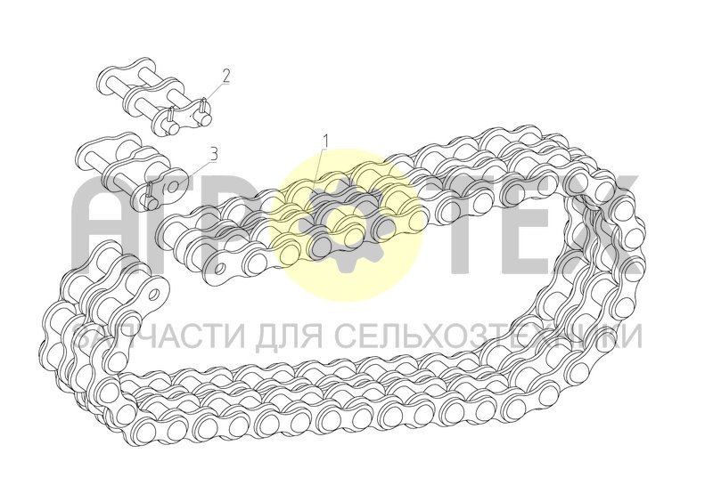 Чертеж Цепь (101.01.48.100)